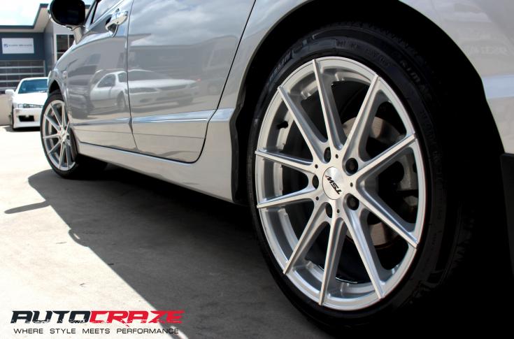 HONDA CIVIC 5 STUD BATHURST SILVER